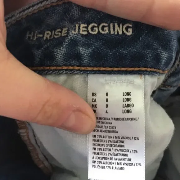 American Eagle hi-rise stretchy normcore mom jeggings - Picture 2 of 3